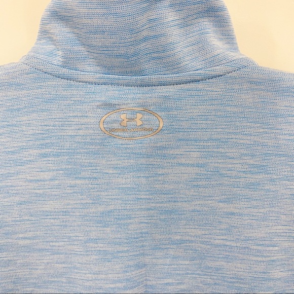 UNDER ARMOUR UA Heat Gear Light Blue 1/2 Zip Fitted Pullover Top Jacket … - Picture 7 of 8